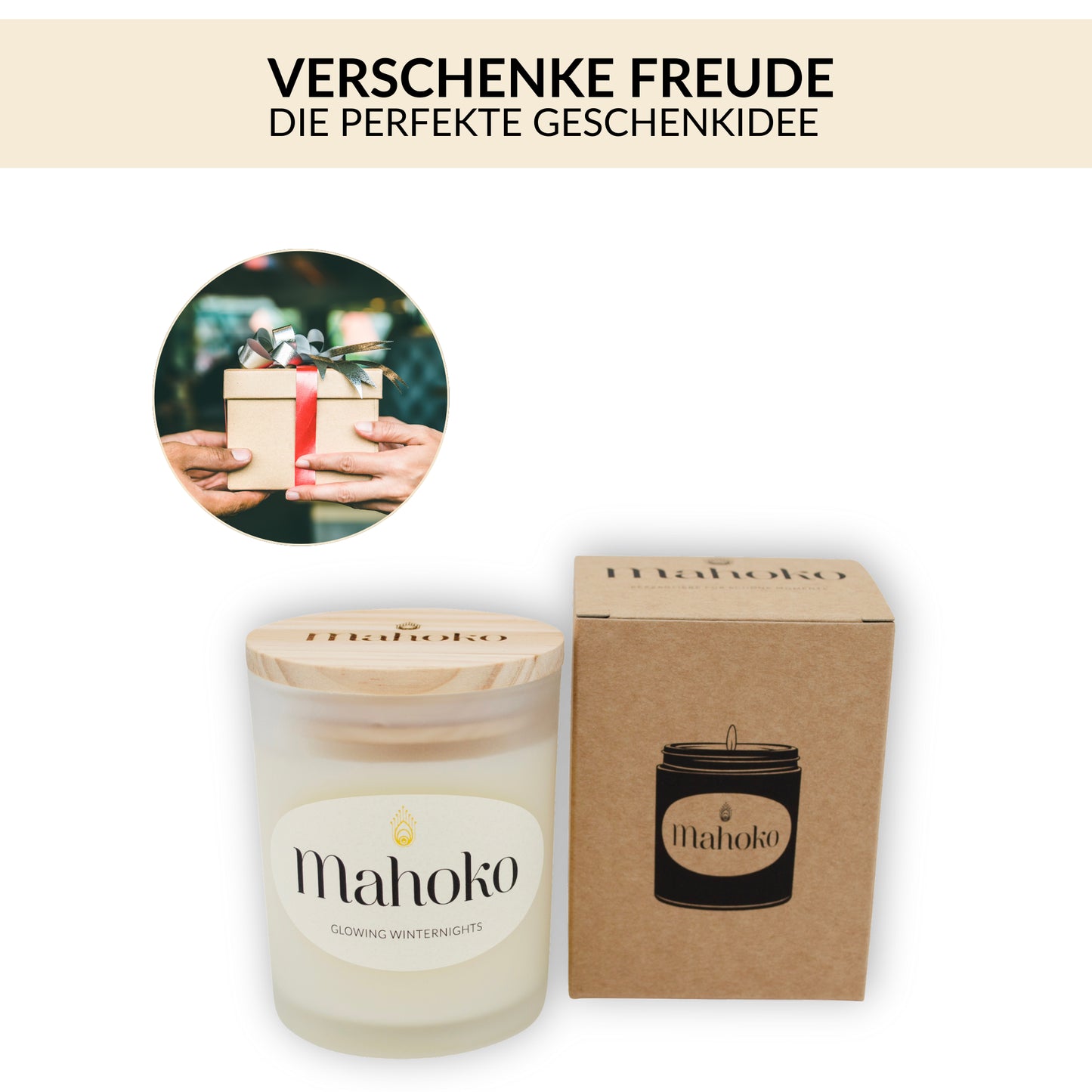 Duftkerze "FROHE WEIHNACHTEN"