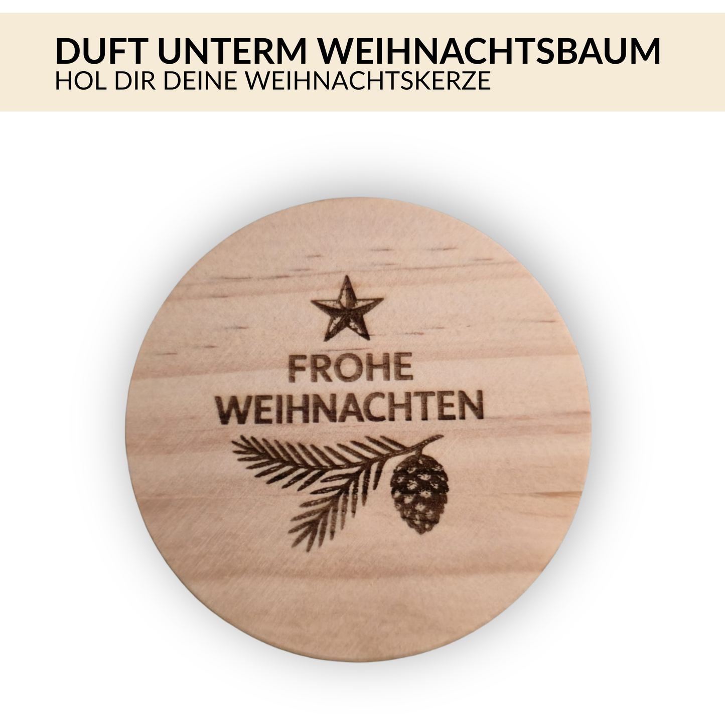 Duftkerze Frohe Weihnachten
